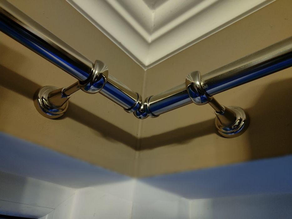 Karnisz narożny metal , 25mm śred.