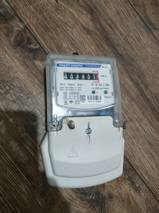 Счетчик, лічильник 1фаза. ЦЭ6807Б U 220В 5-60А М6 Ш6