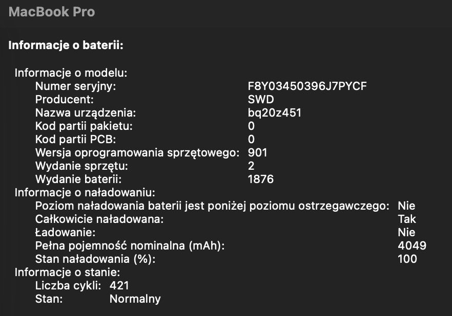 MacBook Pro '13 2020 i7 iris plus 16/512