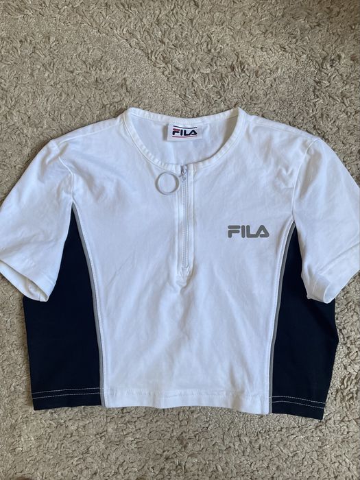 Спортивный кроп-топ FILA на молнии (Оригинал)