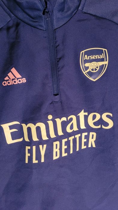 granatowy top treningowy adidas Arsenal 20/21 z zamkiem 1/4