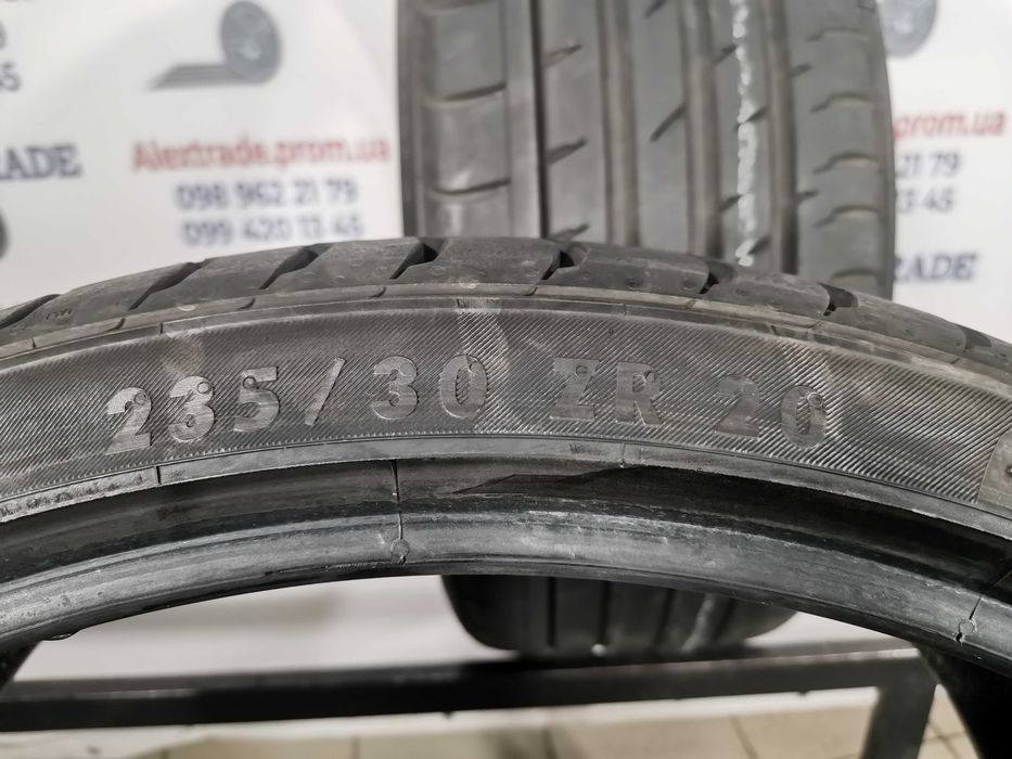 2 шт. 235/30 R20 Continental ContiSportContact 3 літні шини бу, протектор 6 мм