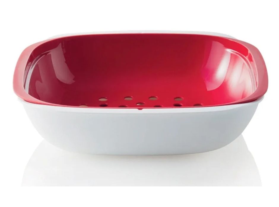 Tupperware Allegra Servierschale rot/weiß Neu 2 Teile