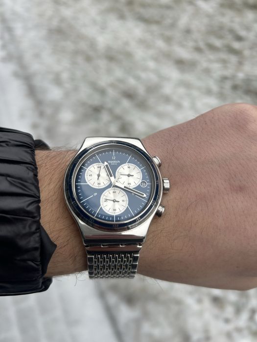 Top Zegarek Swatch SR936SW Blue Edition/Desing Omega Unikat!