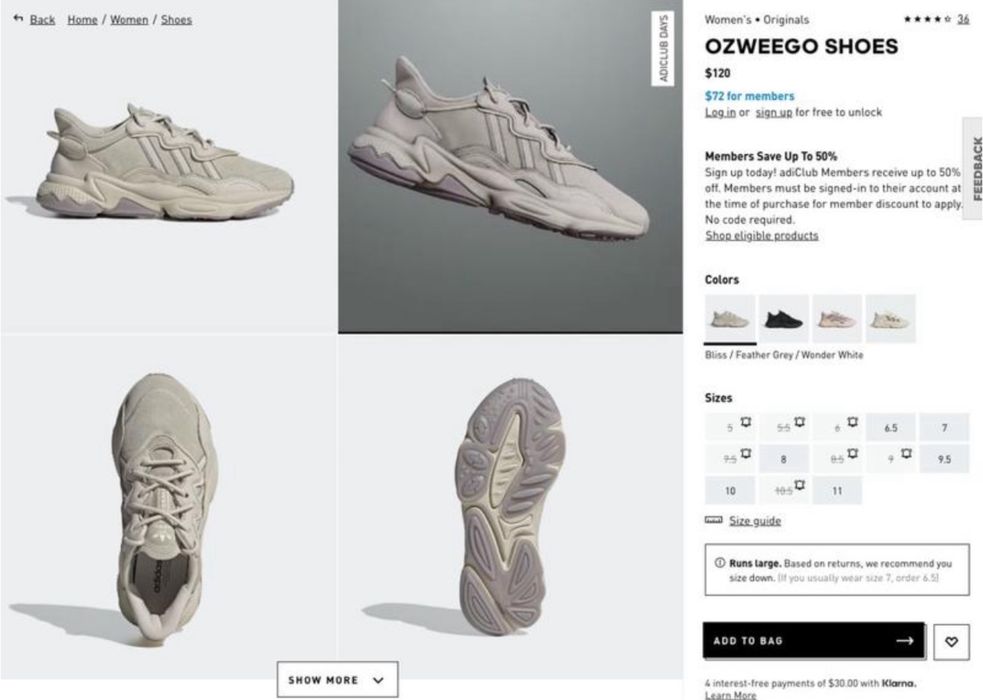 Кросівки Adidas Originals US 9 (27cm устілка) OZWEEGO