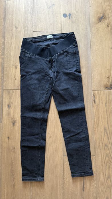 Джинси сіро-чорні і салатові штани для вагітних Л розмір