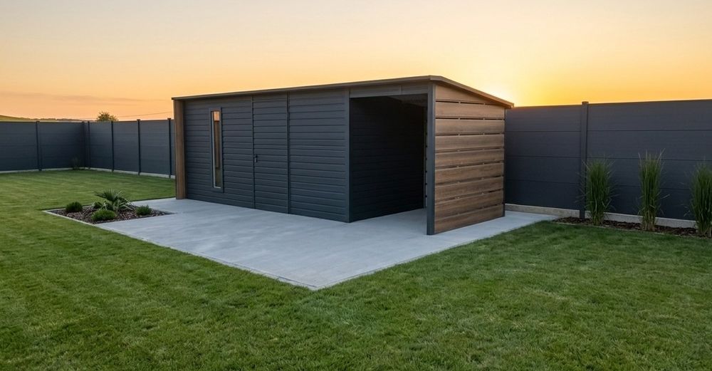 NOWY domek narzędziowy z wiatą 6,5x2 m | Z DOSTAWĄ I MONTAŻEM | Premium