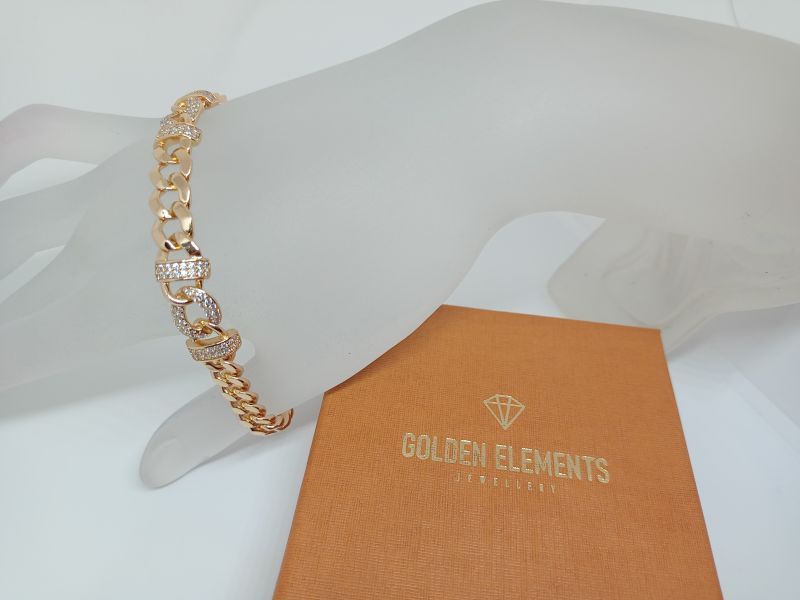 Zjawiskowa Bransoletka Luxury Diamond Style Gold Plated 18K
