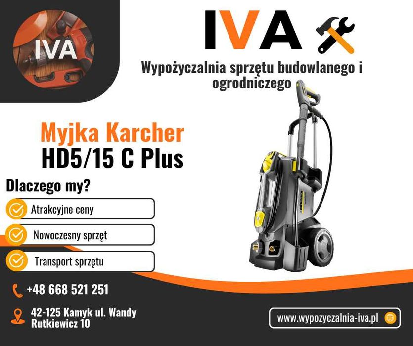 Wynajem myjka wysokociśnieniowa Karcher mycie elewacji wypożyczalnia