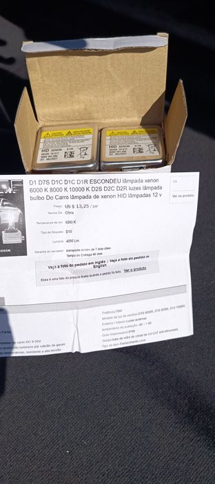 D1S 6000K Luz branca 70W Xenon