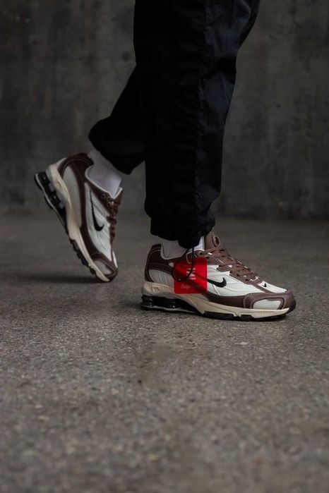 Мужские кроссовки Nike Shox Ride 2 "White/Brown" Размеры 41-45