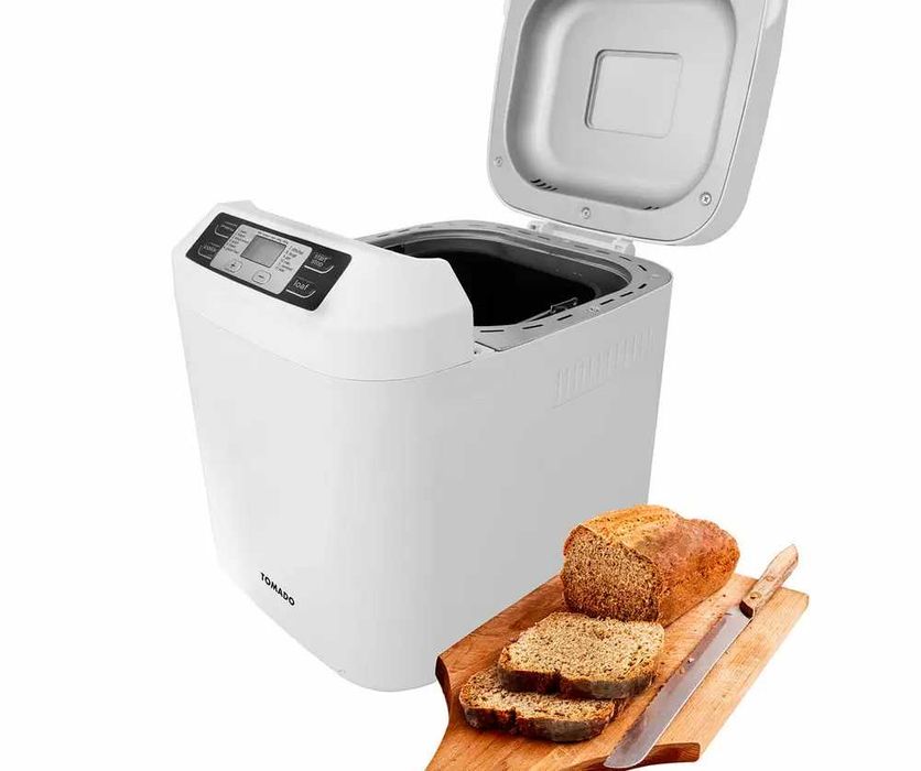 Wypiekacz do chleba Tomado TBM8001W - chleb bezglutenowy, ciasto, dżem