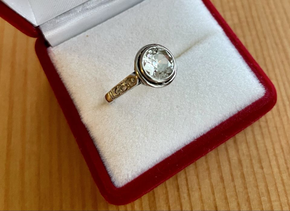 TO TEN! Certyfikat! Pierścionek platyna naturalny diament 1,25 ct