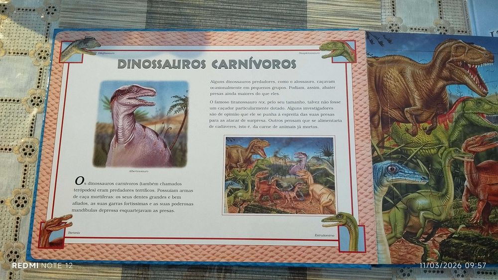 Livro Puzzle - Dinossauros