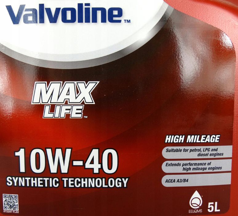 Valvoline Maxlife 10W40 Max Life Olej Silnikowy 5L