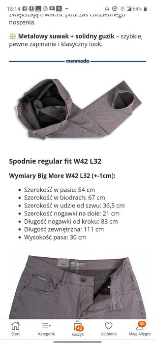 Spodnie męskie młodzieżowe