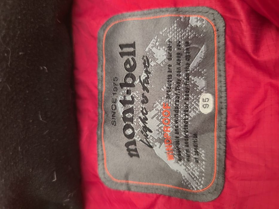 Casaco mont-bell ex 800 vermelho