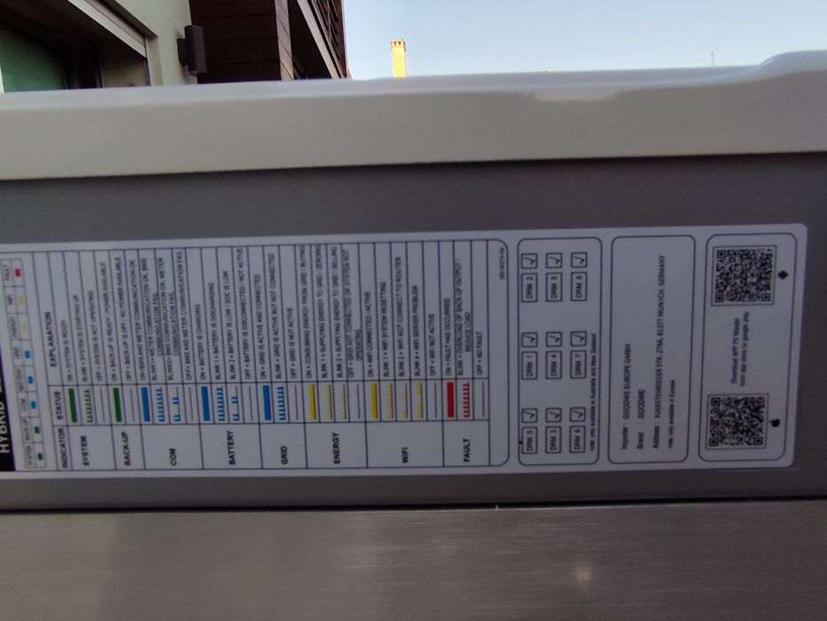 Inversor Híbrido GoodWe GW5048-EM 5kW (Novo / Selado) – C/ Smart Meter e WiFi