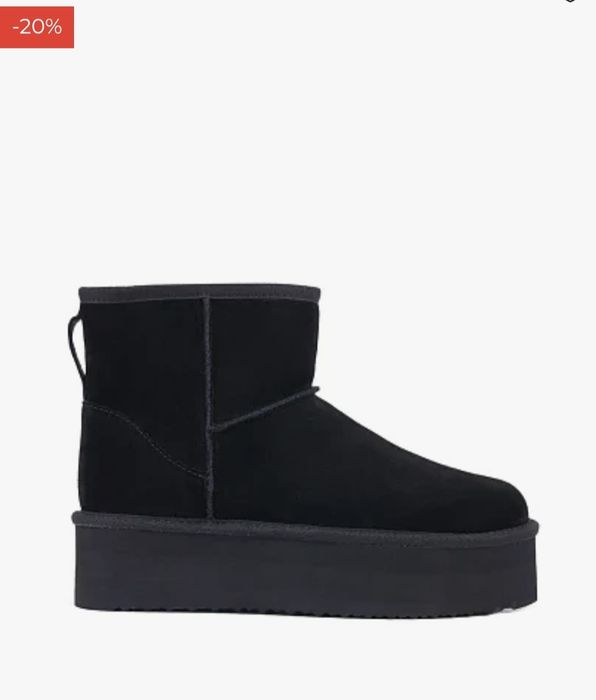 Жіночі уггі MIRATON велюрові чорні(ATTU-19)