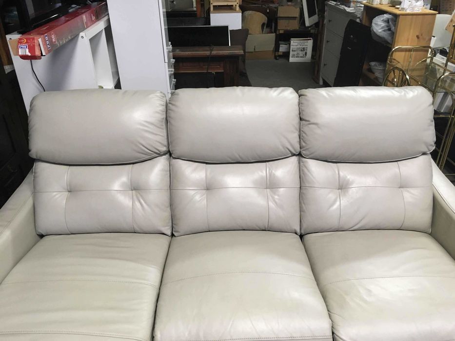 Narożnik skóra elektryczny rozkładany relax mały