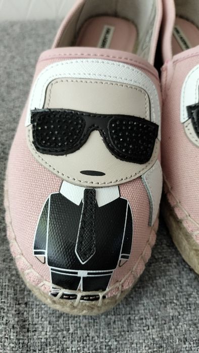 Różowe espadryle Karl Lagerfeld