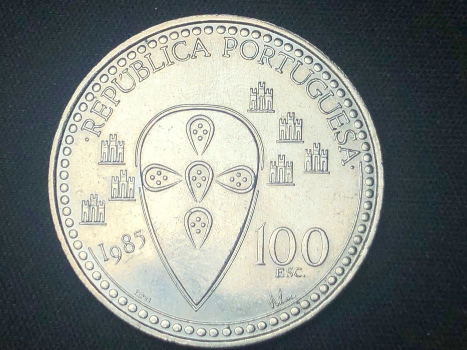 Portugal 1985 - 100 Escudos Cuproniquel - 800º Aniversário do Falecimento de D. Afonso Henriques