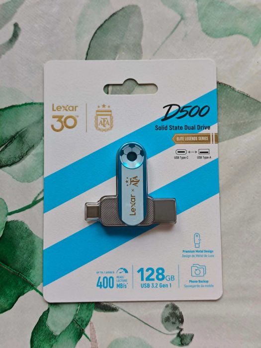 pendrive Lexar 128GB D500 AFA JumpDrive Dual USB-C/A USB 3.2 400/360MB/s