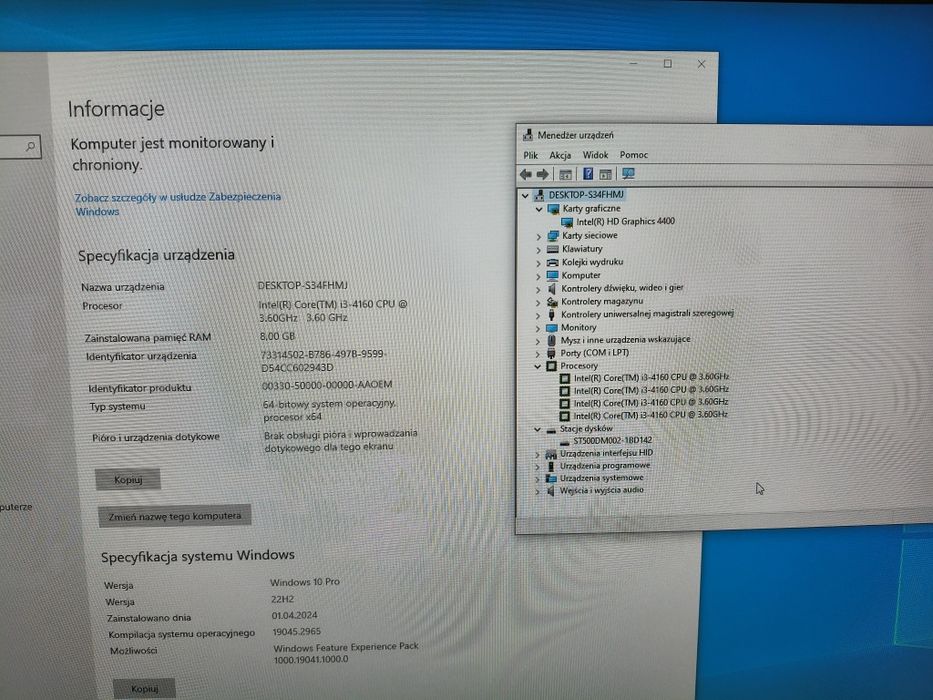 Komputery biurowe i3 i5 8GB SSD