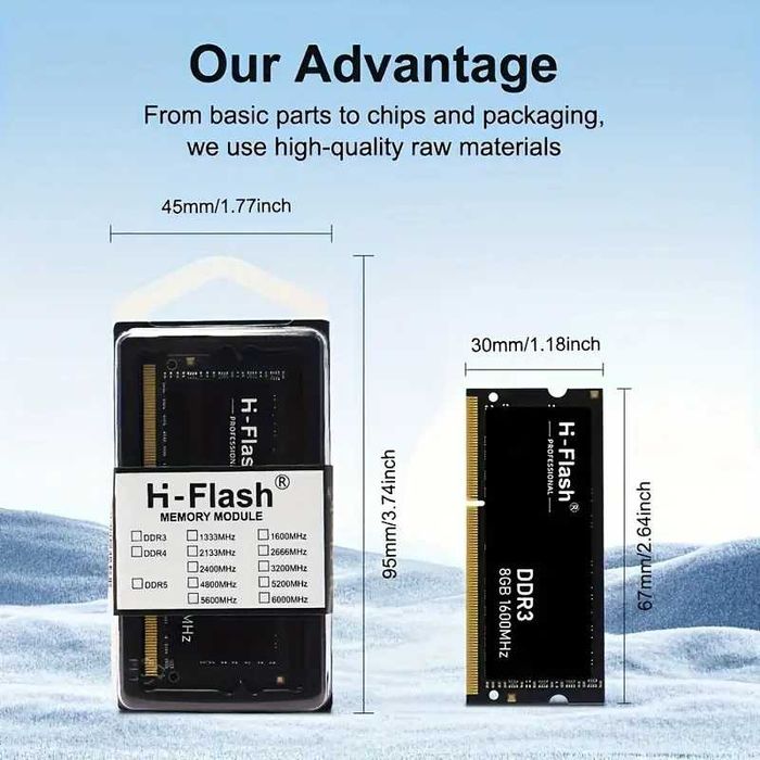 Pamięć laptopowa H-Flash 8GB DDR3 1600MHz [PC3-12800]