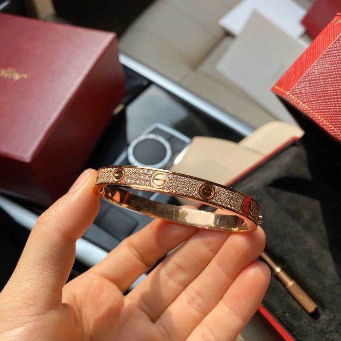 CARTIER Cartier LOVE series starry sky 18K rose gold bracelet