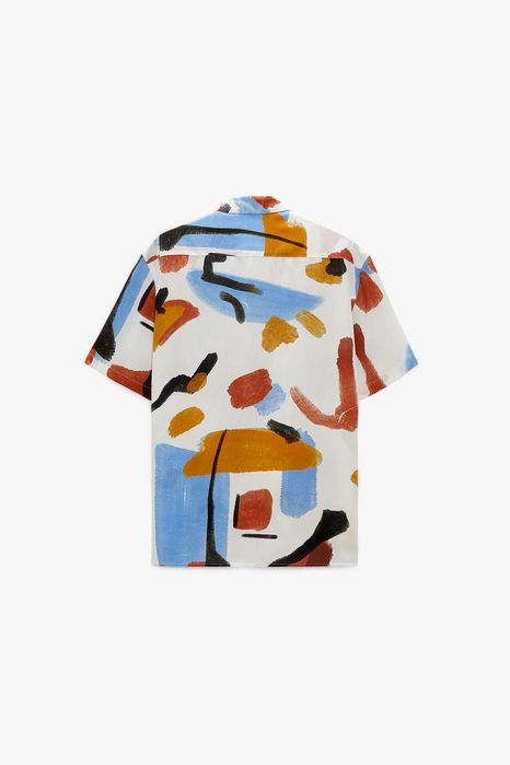 Сорочка Zara з абстрактним принтом