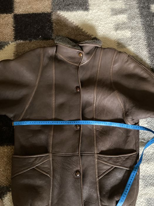 Кожаная женская дубленка