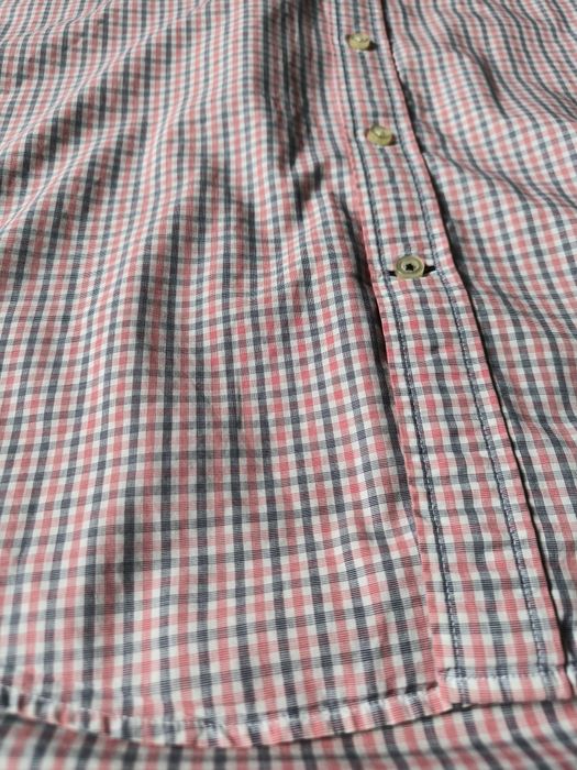 Tommy Hilfiger koszula męska w kratkę M krótki rękaw czerwona biała