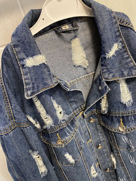 Джинсова куртка подовжена