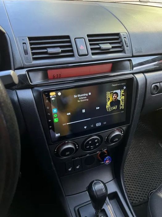 Rádio Mazda 3 (04-09) Android 14 com Carplay + GPS (Novo)