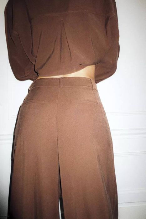 Шоколадні брюки Zara