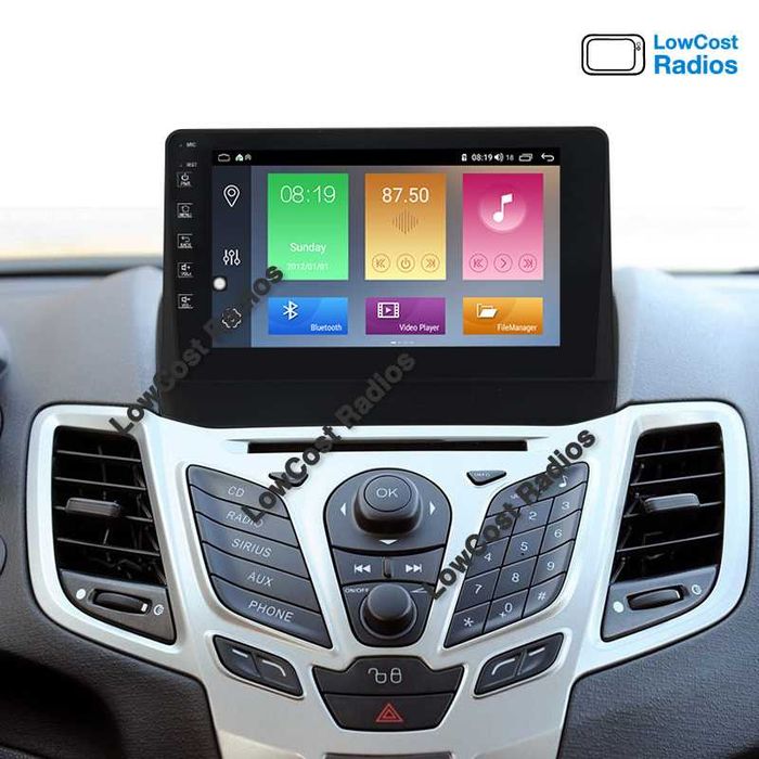 Auto Rádio 9' FORD FIESTA | GPS ANDROID Bluetooth USB APPS WIFI | CARPLAY • ANDROID AUTO