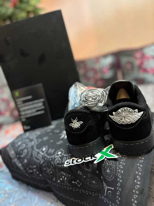 Buty sportowe Jordan_1_Retro_Low_OG_SP_Travis_Scott_Black_Phantom 41