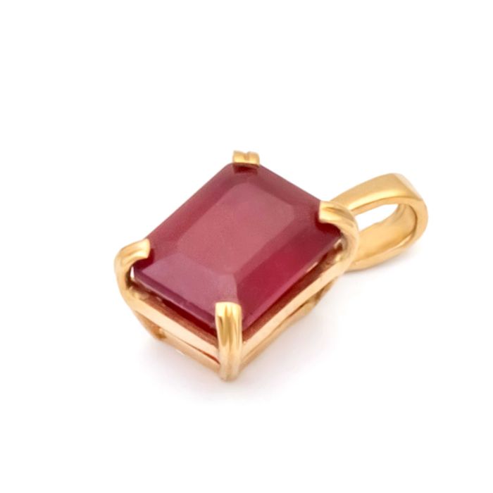 Złota Zawieszka Wisiorek pr. 585 z Poprawianym Rubinem 2,20 ct