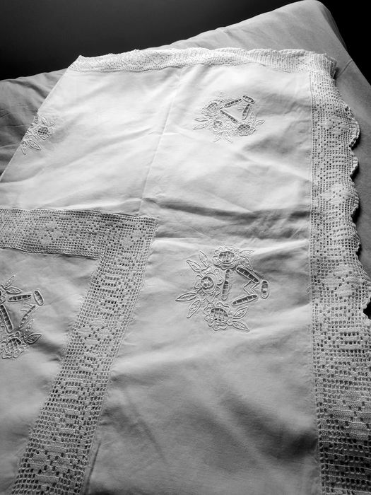 Toalha de mesa em linho.