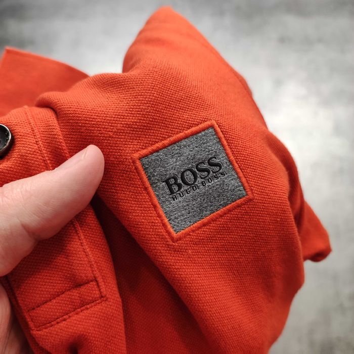 MĘSKA Elegancka PREMIUM Koszulka Polo Bawełna Hugo Boss Orange Classic