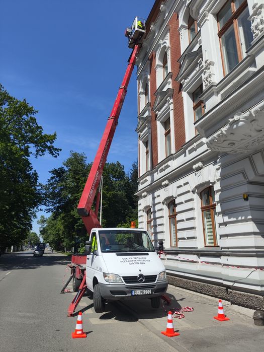 Usługi , wynajem podnośnik koszowy, zwyżka 22m, wycinka drzew.