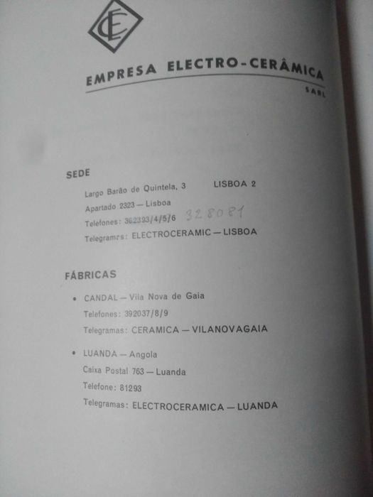 Candal - Catálogo de material eléctrico de Dezembro de 1967