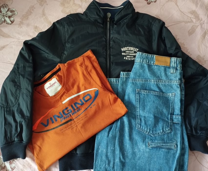 Двосторонній бомбер Zara, реглан Vingino і джинси Reserved