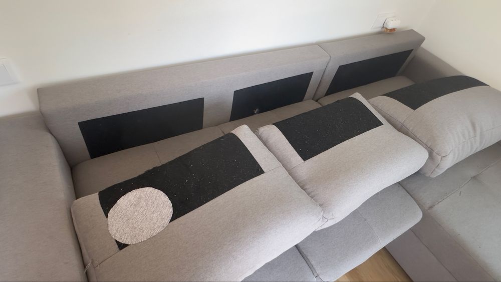 Sofa cama+chaise c/arrumação