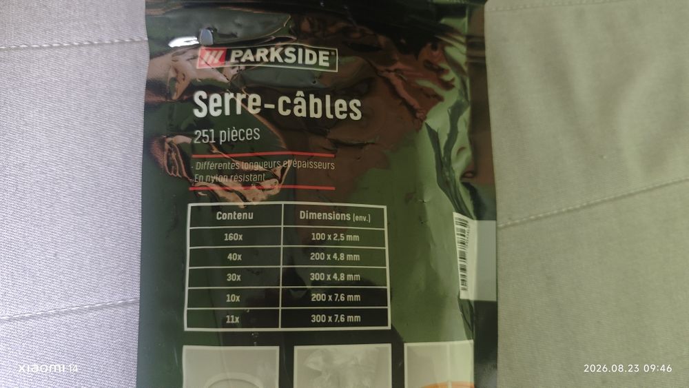 Opaski zaciskowe trytytki Parkside 251 szt mix