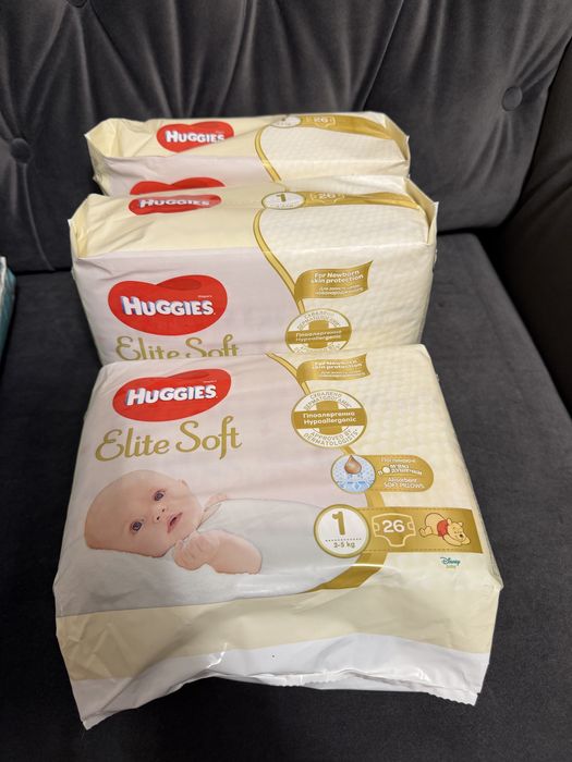Pieluchy Huggies Elite Soft 1 26szt 3 opakowania