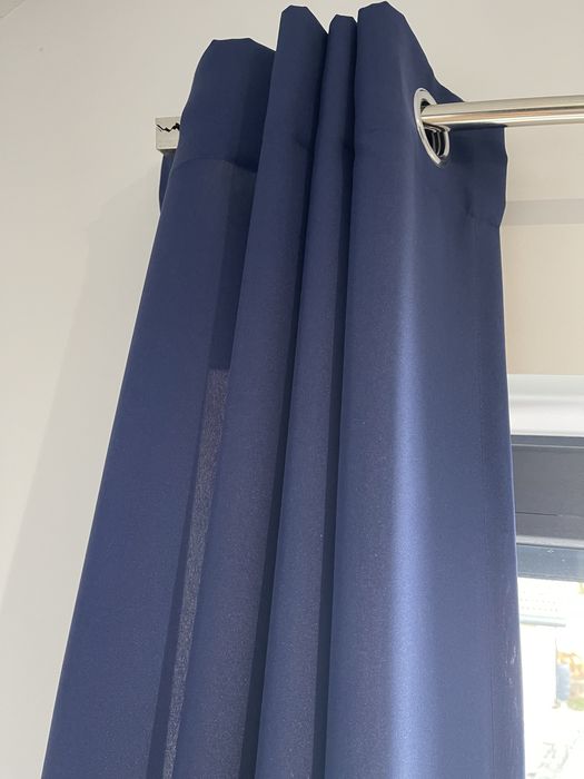 Zaslony granat 140x230 na przelotkach 2 szt