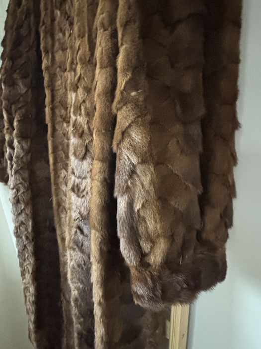 Długie futro naturalne vintage