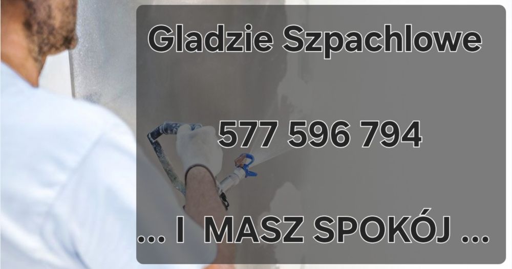 Gładzie natryskowe szpachlowe  szpachlowanie  gładzie z agregatu